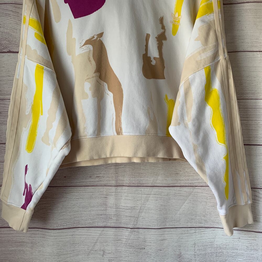 Adidas Originals x Thebe Magugu Cropped Hoodie Sweatshirt - Picture 4 of 16